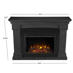 Deland Grand Electric Fireplace Mantel Package in Gray