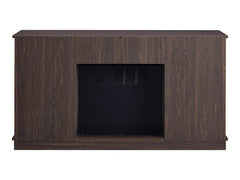 Easton Electric Fireplace Media Console in Brown